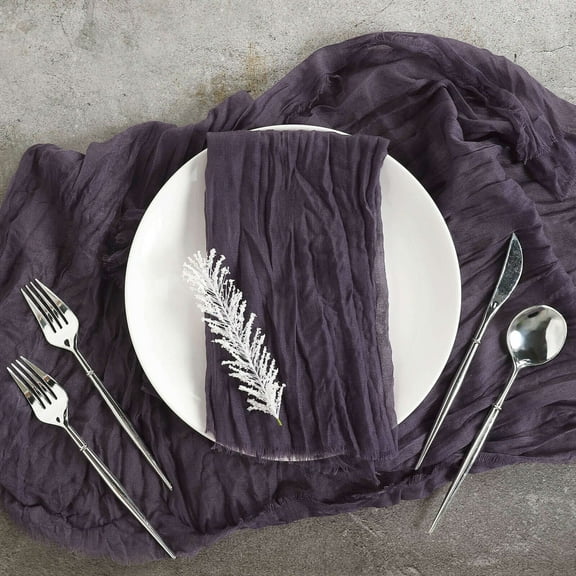 Efavormart 5 Pack | 24"x19" Purple Gauze Cheesecloth Napkins Cotton Dinner Napkins