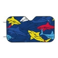 thumbnail image 7 of Fotbe Cartoon Shark Car Windshield Sunshade | Sun Visor Protector Front Window Shade, Keeps Out UV Rays, Keeps Your Vehicle Cool-, 7 of 7