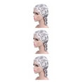 thumbnail image 2 of stanreset Fashion Print Flowers Women Inner Hijabs Cap Muslim Ruffle Chemo Hat Type4 NO4, 2 of 6