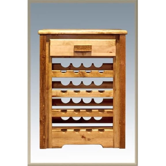 Homestead Collection Wine Cabinet Stained and Lacquered