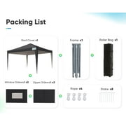 Quictent Privacy 10’x10’ Pop up Canopy Tent Enclosed Instant Gazebo Shelter with Sidewalls and Mesh Windows Waterproof (Black)