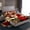 Red Beige Green, variant on jejeloiu Marry Christmas Bed Sheets,Xmas Balls King Sheets,Green Gold Sheet Set For Child,Microfiber Bedroom Decor,4-Piece