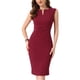 thumbnail image 1 of Vestido de tubo sin mangas para mujer Inspire Chic, vestido profesional de oficina, talla XL, burdeos, 1 of 7