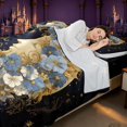 thumbnail image 4 of Homewish Moon Goddess Queen Sheets, Vintage Floral Queen Sheet Sets, 4-Piece, 1 Flat Sheet, 1 Fitted Sheet and 2 Pillowcases, 4 of 6