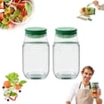 thumbnail image 1 of Salad Jar Set, including dressing bowl, portable lunch box, leak-proof Mason jar with side opening design, salad bottle with lid, and portable food storage container for breakfast (2 pieces), 1 of 2