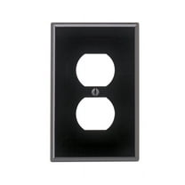 WALL PLATE 1G DUPLX BLK (Pack of 1)