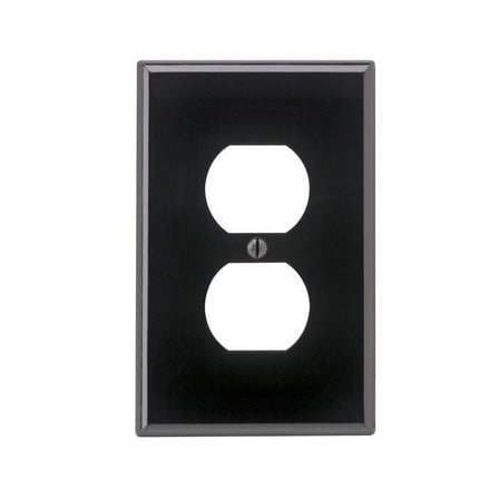 WALL PLATE 1G DUPLX BLK (Pack of 1)
