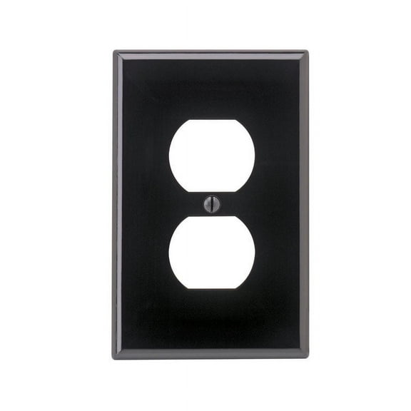 WALL PLATE 1G DUPLX BLK (Pack of 1)