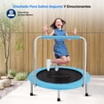 thumbnail image 4 of Trampolín Plegable de 91cm SereneLife, Trampolín Compacto para Ejercicio para Niños, Brincolin de Ejercicio con Mango de Espuma, Carga Máxima 68kg, para Interior/Exterior, 4 of 7