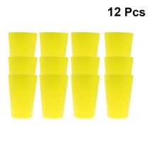 GOOHOCHY 12pcs Plastic Cup Juice Cups Party Thickness Cups Drinking Cups Party Supplies Stacked Cup Yellow