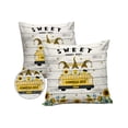 thumbnail image 2 of Outdoor Throw Pillow Cover Farm Truck Gnome and Bee Waterproof Cushion Covers 2 Pack Retro Wood Grain Sunflower Pillow Cases Home Decoration for Patio Garden Couch Sofa, 2 of 7