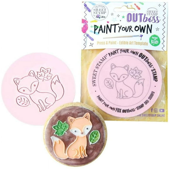 Sweet Stamp by AmyCakes Outboss Plastic Paint Your Own, Fox