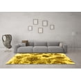 thumbnail image 3 of Ahgly Company Indoor Square Abstract Yellow Modern Area Rugs, 5' Square, 3 of 4