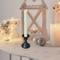 Vintage Iron Candle Holders Set of 2 | Decorative Candle Sticks for Taper & LED Candles | Wedding Centerpiece & Home Decor | 7.6cm x 5.6cm