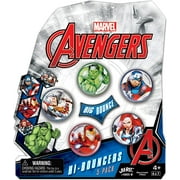 JA-RU Marvel Avengers Bouncy Superballs Super Hi Bounce 1.2¨ (1 Pack of 5 Balls) Hulk, Thor, Cap America & Friends Fidget Balls Small Toys for Kids Prize Giveaways Gift Birthday Supplies B-6805-1