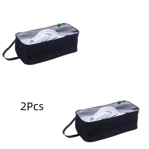 2Pcs Multi-color Optional Moisture-proof and Dustproof Transparent Travel Shoe Storage Bag