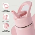 thumbnail image 4 of Botella de agua Fijinhom para niños 350 mL de acero inoxidable rosa, 4 of 8