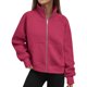 thumbnail image 3 of Conjuntos de otoño para mujer,Cárdigan holgado con cremallera para mujer, blusa informal de manga larga con bolsillo, tejido de poliéster, para uso doméstico, sopatenor, 3 of 9