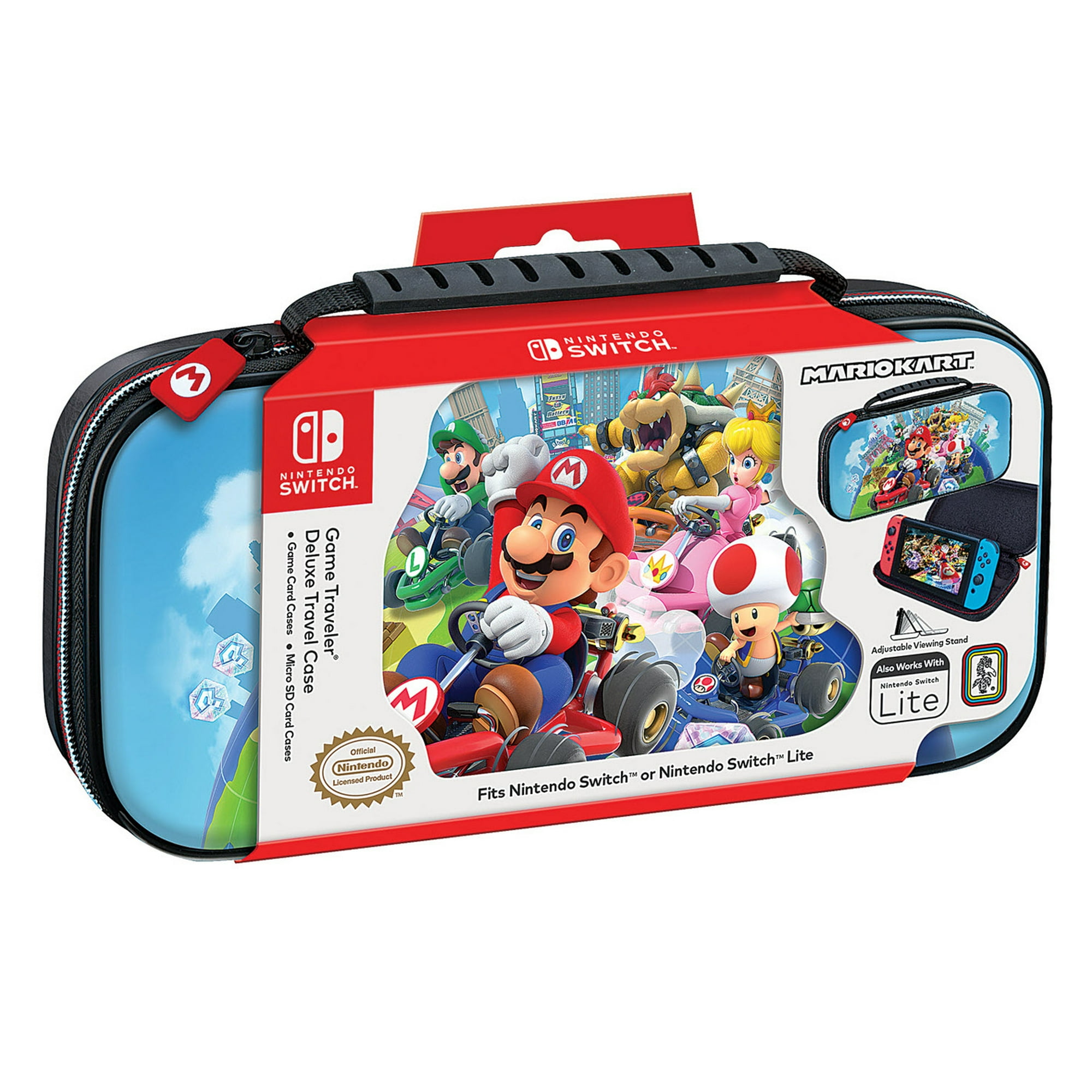 RDS Industries - MarioKart Edition,Nintendo Switch,Game Traveler Deluxe,Video Game Travel Case
