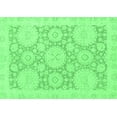 thumbnail image 1 of Ahgly Company Indoor Rectangle Oriental Emerald Green Traditional Area Rugs, 2' x 5', 1 of 4