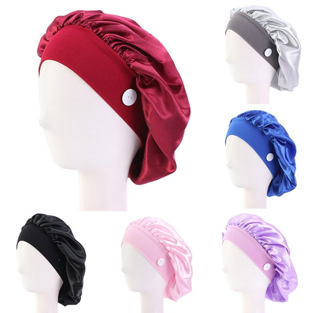 Windfall Bouffant Caps with Button and Sweatband, Adjustable Working