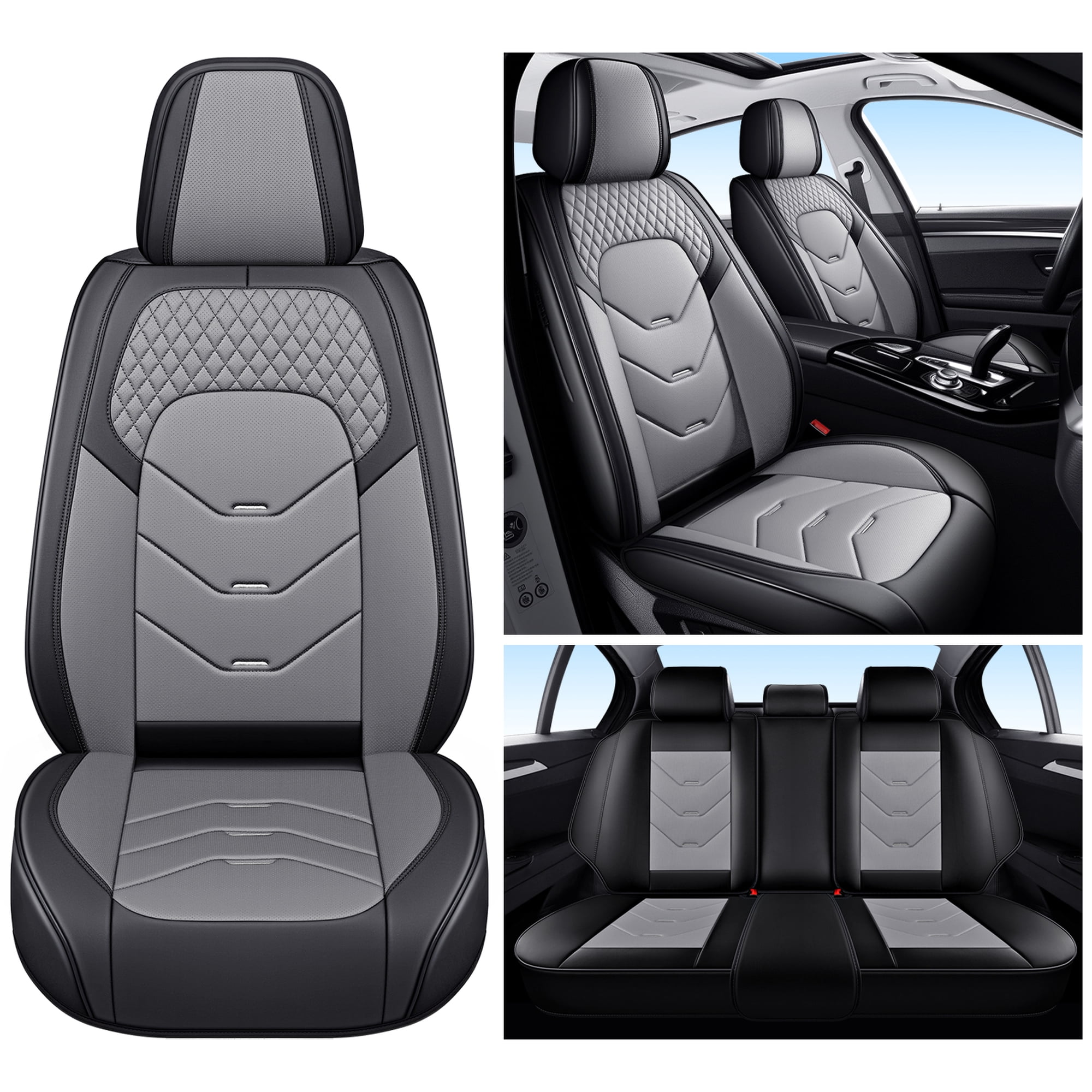 2004 for Kia Amanti Interior Seat Covers Soft Leather Spill Protection Designed Fit Premium Comfort Seat Belt Compatible