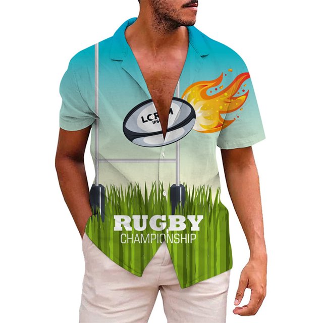 Camisas Para Hombre Manga Larga Negra Camiseta de regalo deportiva para fanáticos del fútbol americano para hombre, camiseta de Rugby Retro deportiva para jugador de Rugby Vintage (Green, 3XL)