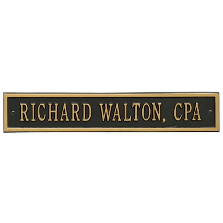 - Personalized Whitehall Products 15-Inch Arch Extension Address Plaque in Black/Gold