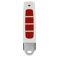 thumbnail image 2 of Control remoto de 4 teclas de plástico con código de clonación de 433 MHz para puerta de garaje (+) blanco rojo, 2 of 3