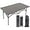 Matt Black, variant on Camping Table Folding CampTable Aluminum Foldable OutsideTable Light Weight Portable