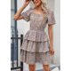 thumbnail image 5 of Vestido PRETTYGARDEN Floral de Verano con Escote Cuadrado y Volantes XL, 5 of 7