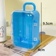 thumbnail image 3 of Mini Plastic Clear Beads Storage Trolley Containers Box for Collecting Small Items, Beads, Jewelry, Business Cards, Game Pieces, Crafts (3.74 x 1.97 x 1.57 Inch), 3 of 7