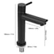 thumbnail image 3 of G1/2" Stainless Steel Single Cold Water Faucet for Sink, Black, Straight Type (No Tube), 3 of 4
