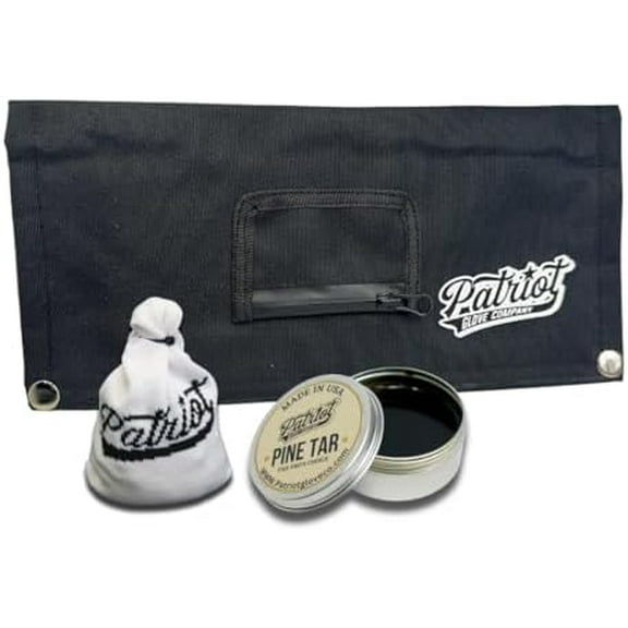 Patriot | Pine Tar Kit | Baseball PineTar rag with Pine Tar and Rosin Bag, Black$$Sport & Recreation Other