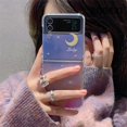 thumbnail image 2 of Dreamy Starry - Funda para teléfono móvil para Samsung Galaxy Z, funda protectora coreana linda con bisagra para Z Flip3 Flip4 5G Kawaii Capa zhangmengya LED, 2 of 2