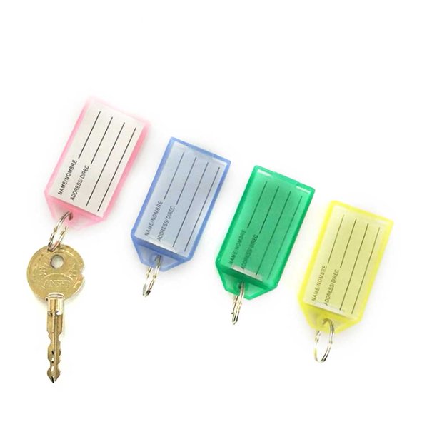 Julam Colored Plastic Key Ring Classification Tag Key Chain Label