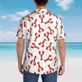 thumbnail image 5 of Hawaiian Shirt for Men, Red lobsters polka dot Summer Shirts for Men, Mens Button Down Short Sleeve Shirt, 5 of 7