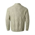 thumbnail image 5 of Dpytoraw Male Sweater Cardigan Lapel Long Sleeved Flower Knitted Jacket, 5 of 5