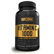 5% Nutrition Core Vitamin C 1000 | with Zinc and Citrus Bioflavonoids for Antioxidant Support & Immune Health | (120 Servings / 240 VegCaps)