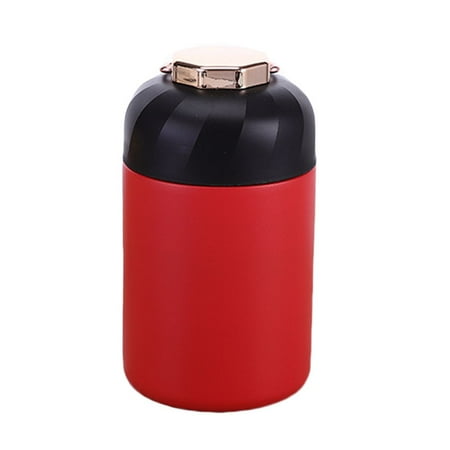 

600ml Travel Portable Ultra Long Kitchen Tableware Stainless Steel Thermal Cup Insulated Bottle Stewed Beaker RED