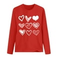 thumbnail image 4 of Valentine Shirt Women Love Heart Graphic Tops Shirts Graphic Shirt Pullover Long Sleeve Ladies Clothing, 4 of 4