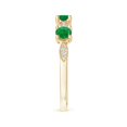 thumbnail image 5 of ANGARA Natural Emerald & Diamond Marquise and Dot Ring in 14K Yellow Gold for Women (Size-3.5mm) | May Birthstone, Birthday, Anniversary, Jewelry Gift for Women | Natural Emerald Ring, 5 of 10