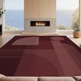 thumbnail image 2 of Design&I 8'x10' Washable Area Rug Deep Burgundy Geometric Design Bold Abstract Shapes with Modern Flair for Dining Room, Large Office, Lounge, Snag-Free, 2 of 7