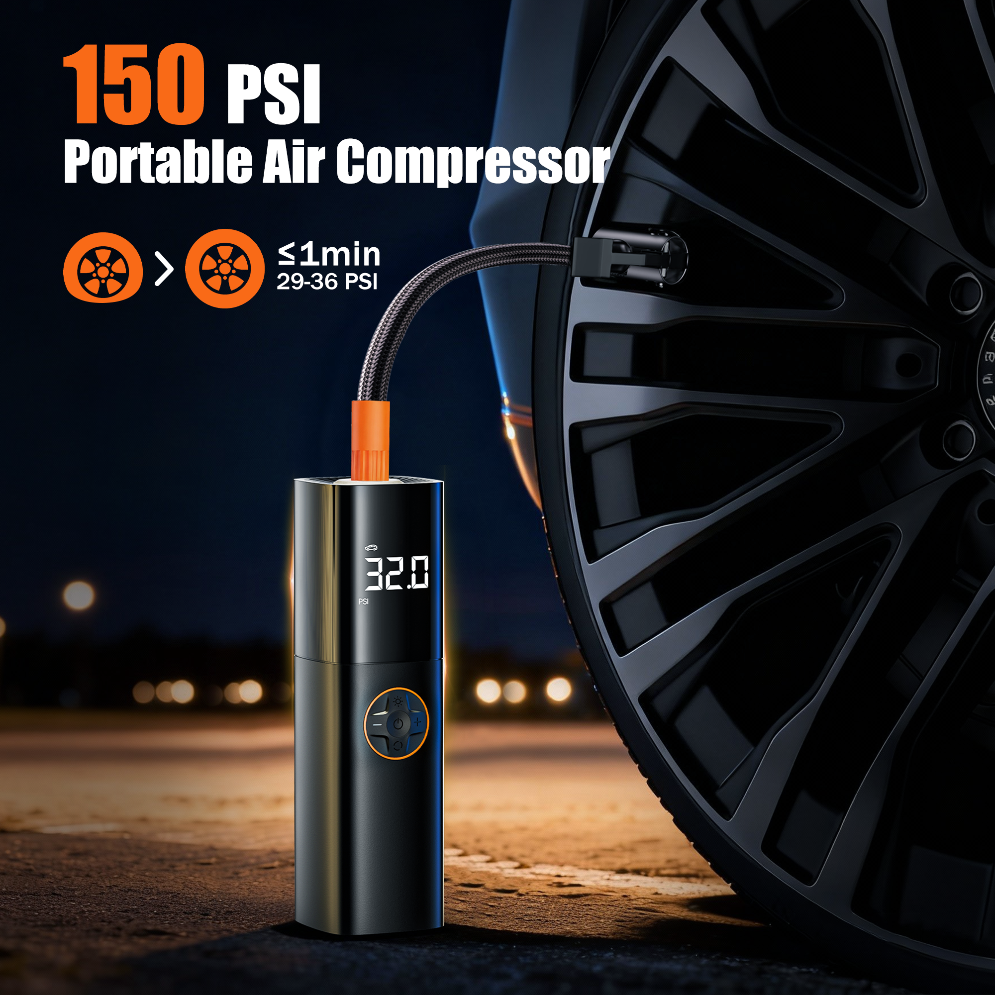 Aomboo Cordless Tire Inflator 150PSI photo 2