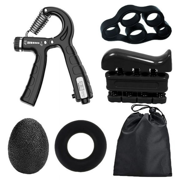 TIFOR Hand Grip Strengthener 5-in-1, Adjustable Forearm Grip Strength Trainer for Finger Wrist