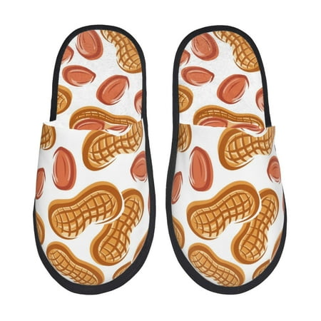 Balery Peanuts4 Slient Indoor Furry Fleece Comfort House Shoes Soft Non-Slip Home Shoes Cotton slippers House Slippers-- Medium