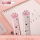 thumbnail image 2 of Regla de garra de gato de 15 cm, regla de medición de papelería creativa para estudiantes, regla de plástico transparente, 2 of 4