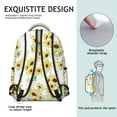 thumbnail image 5 of White Sunflower Backpack for School,Cute School Bag,Schoolbag with Adjustable Shoulder Straps & Padded Back,15.3"x11"x7.1".﻿, 5 of 6