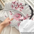 thumbnail image 4 of King Size Fitted Sheet Set - Cherry Blossoms 3 Piece Bedding Sets 16" Deep Pocket Fitted Sheet with 2 Pillowcases, Pink Flower Floral Spring Nature Country Brushed Microfiber Hotel Luxury Bed Sheets, 4 of 9