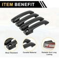 thumbnail image 4 of 4pcs Exterior Door Handle Cover Car Door Handle Protector for Toyota Tundra 2007-2020, ABS Carbon Fiber Pattern Black, 4 of 5